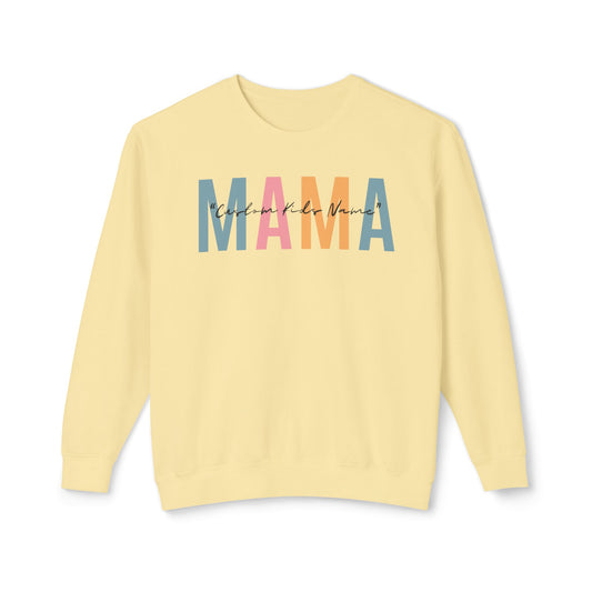 MAMA with Optional Custom Kids Name Sweatshirt