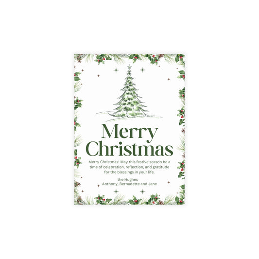 Merry Christmas, Christmas card-10, 30, 50 Cards with Envelope