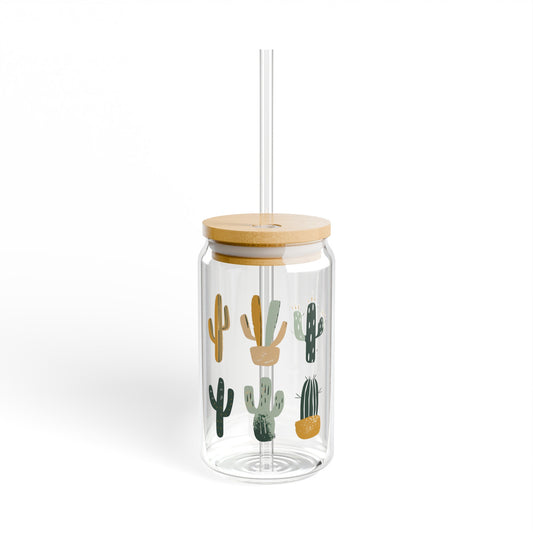 Cacti Sipper Glass, 16oz