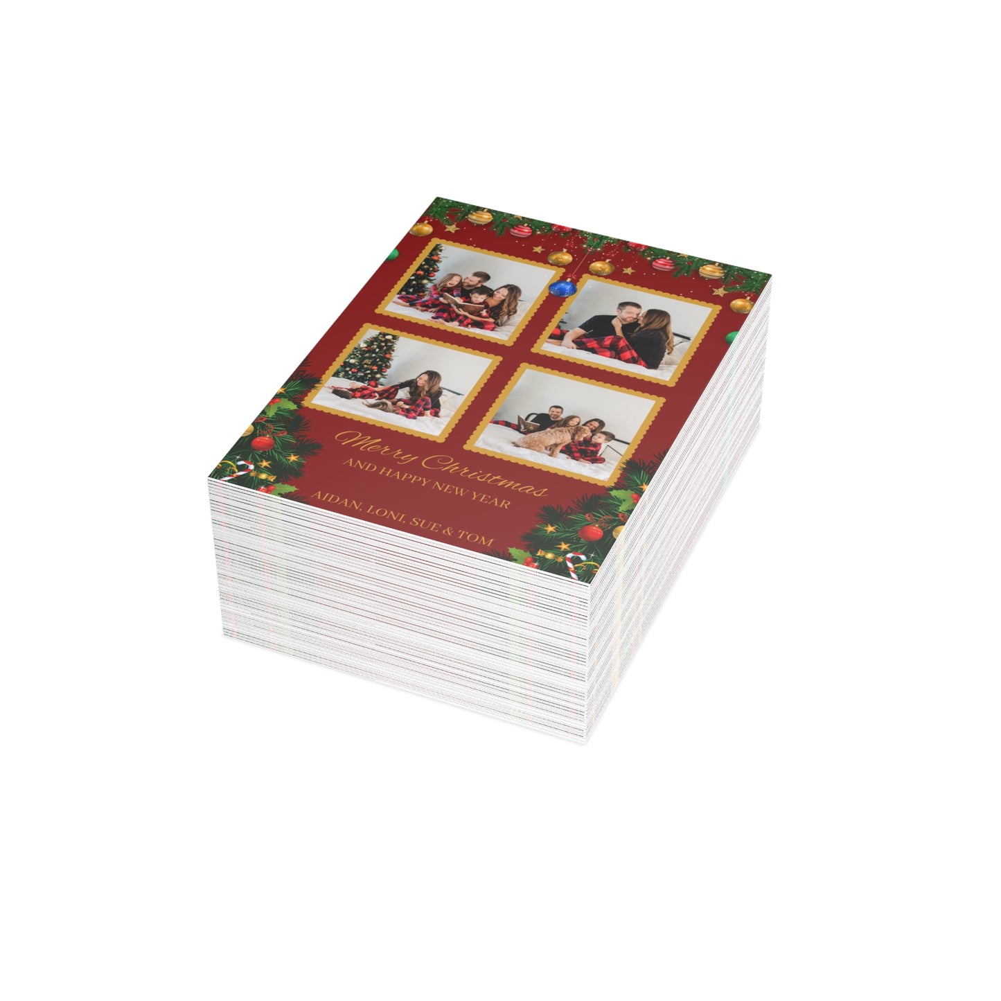 Custom Christmas card-10, 30, 50 Cards with Envelope