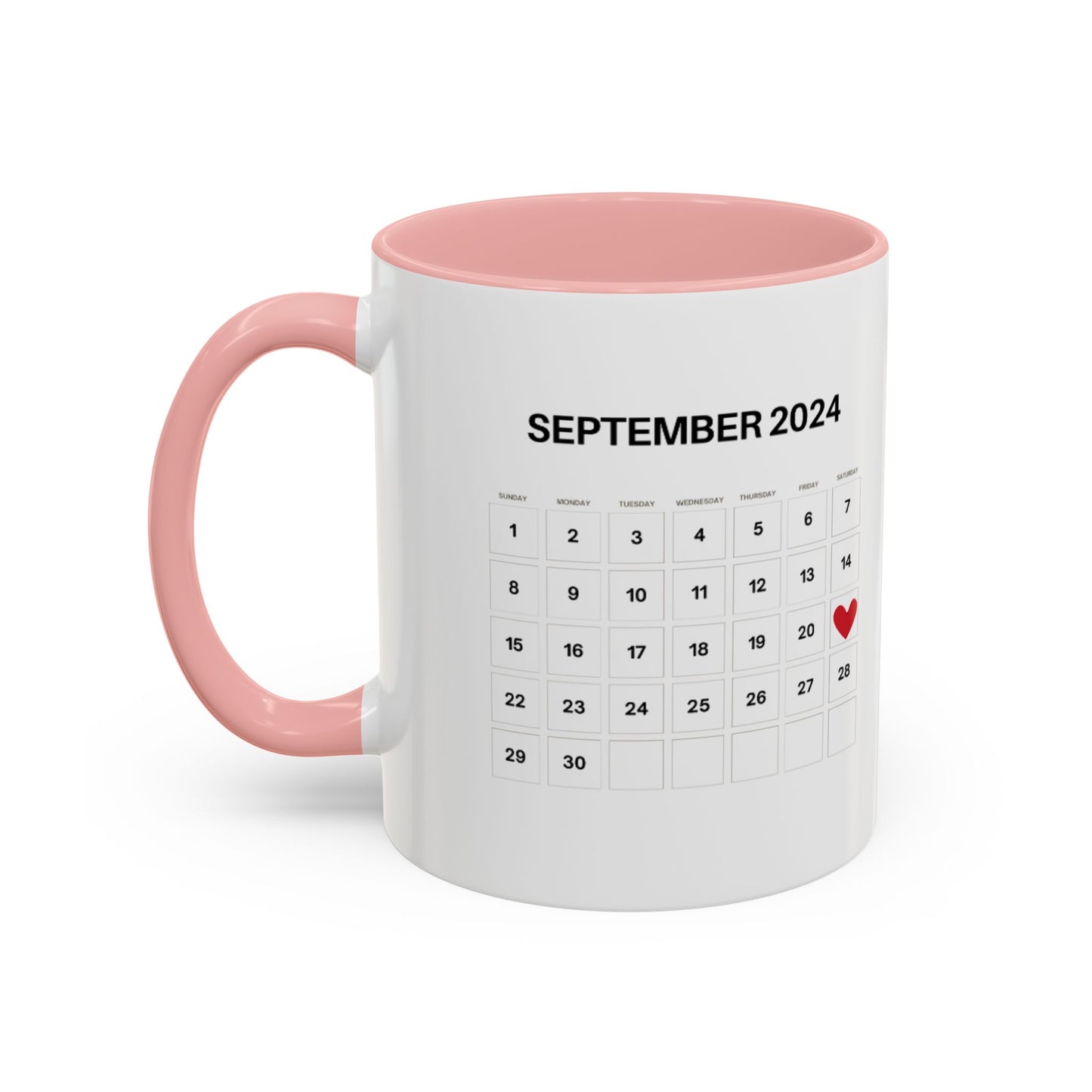 Custom Calendar Mug  -Make it personal by including picture, name of the couple and date of wedding. Valentines day, Christmas, Anniversary gift for husband or wife.