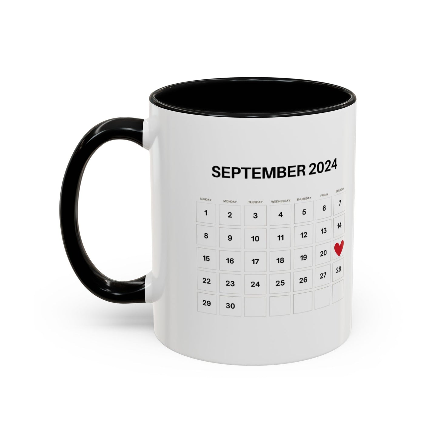 Custom Calendar Mug  -Make it personal by including picture, name of the couple and date of wedding. Valentines day, Christmas, Anniversary gift for husband or wife.