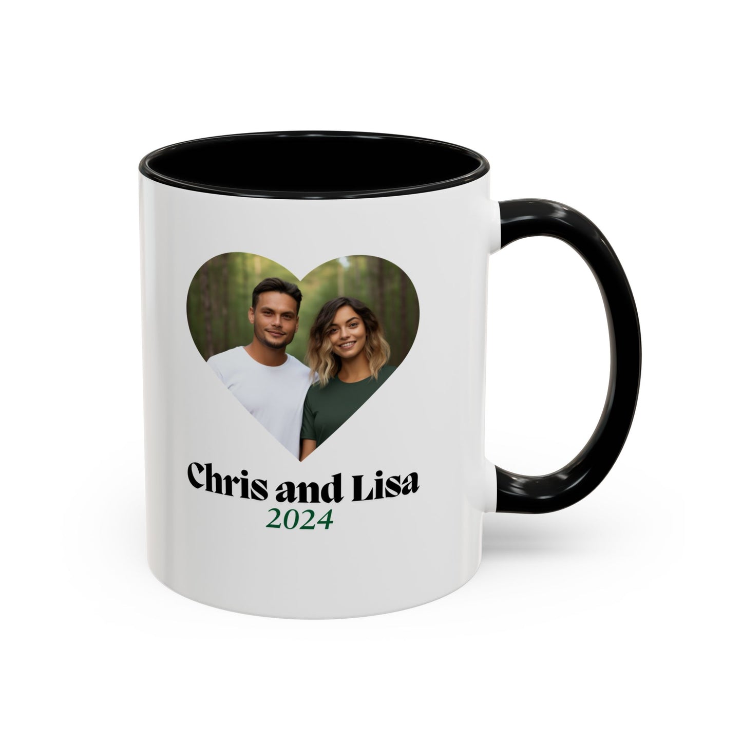 Custom Calendar Mug  -Make it personal by including picture, name of the couple and date of wedding. Valentines day, Christmas, Anniversary gift for husband or wife.