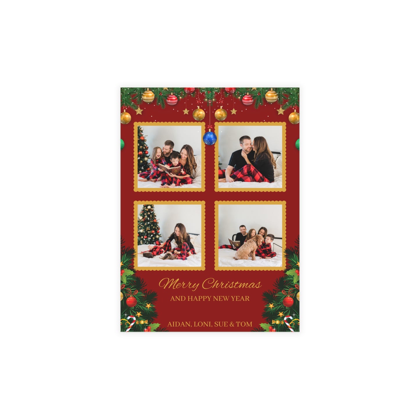 Custom Christmas card-10, 30, 50 Cards with Envelope