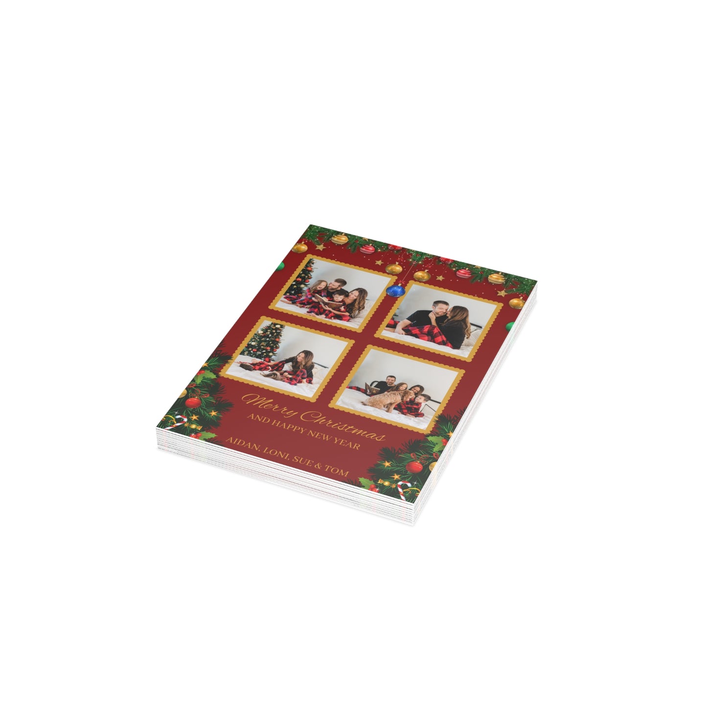 Custom Christmas card-10, 30, 50 Cards with Envelope