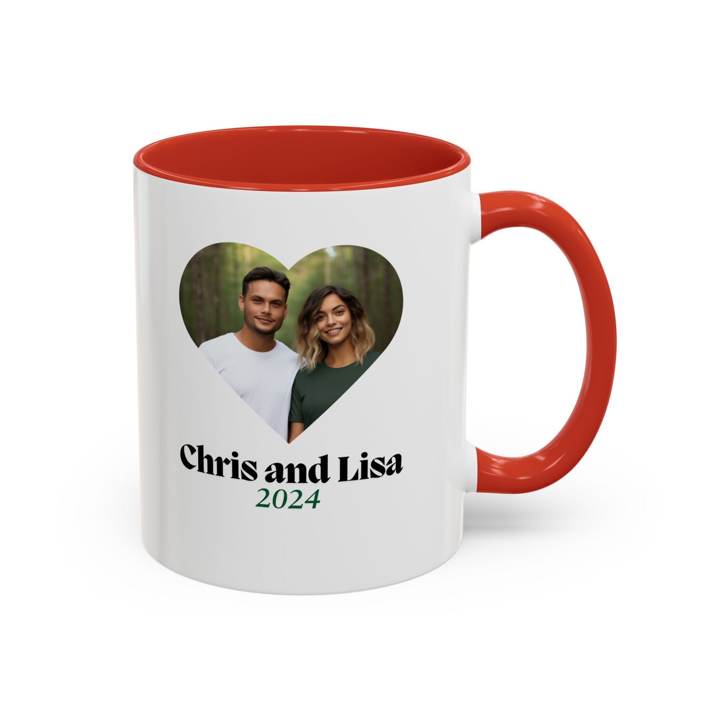 Custom Calendar Mug  -Make it personal by including picture, name of the couple and date of wedding. Valentines day, Christmas, Anniversary gift for husband or wife.