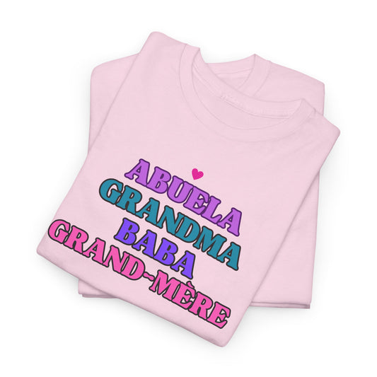 Grandmother multilingual shirt, Mothers day