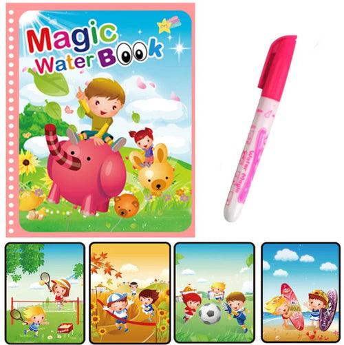 Hot Sale Reusable Magic Water Drawing Coloring Book Kids Sensory Early