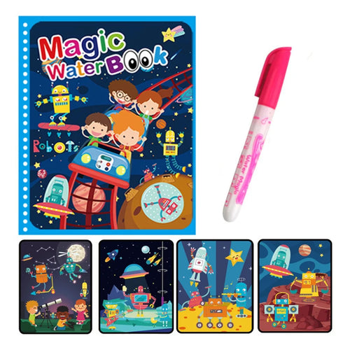 Hot Sale Reusable Magic Water Drawing Coloring Book Kids Sensory Early