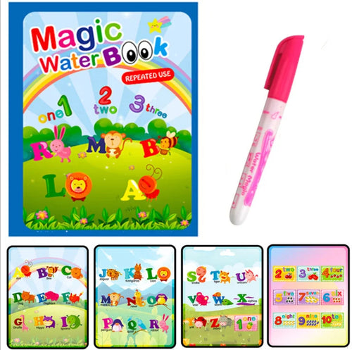 Hot Sale Reusable Magic Water Drawing Coloring Book Kids Sensory Early