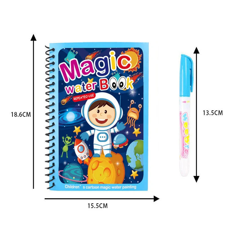 Hot Sale Reusable Magic Water Drawing Coloring Book Kids Sensory Early