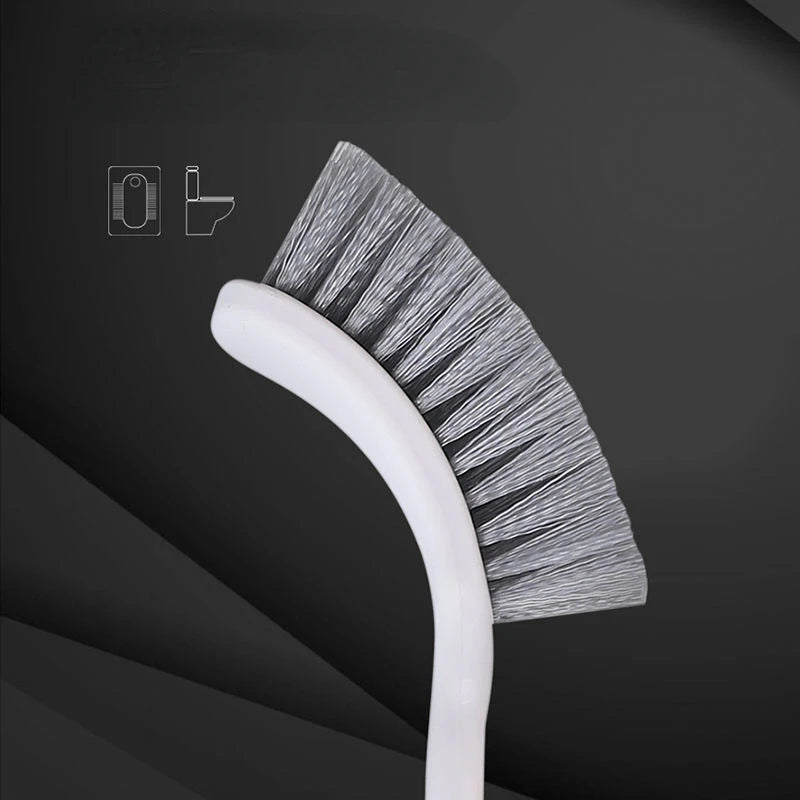 Household extended handle toilet brush for cleaning dead corners.