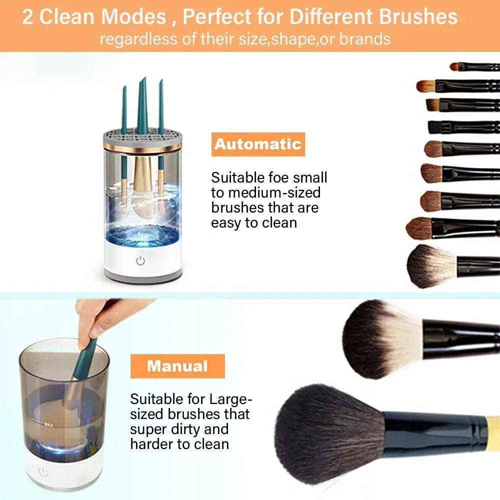 Electric Makeup Brush Cleaner Rechargeable Makeup Brushes Cleaning