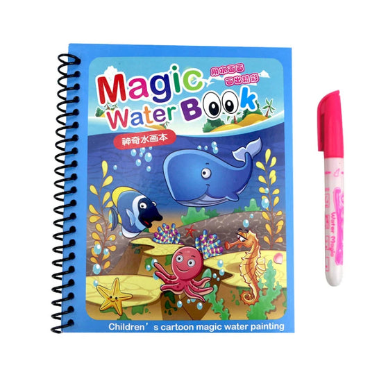 Hot Sale Reusable Magic Water Drawing Coloring Book Kids Sensory Early