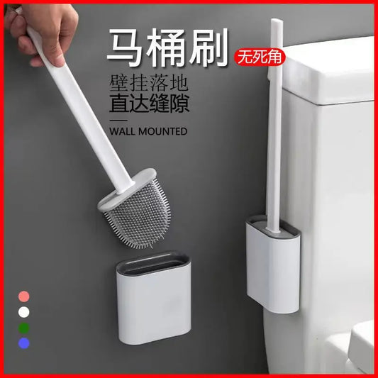 Silicone TPR Toilet Brush and Holder Toilet Bowl Brush with Holder Set